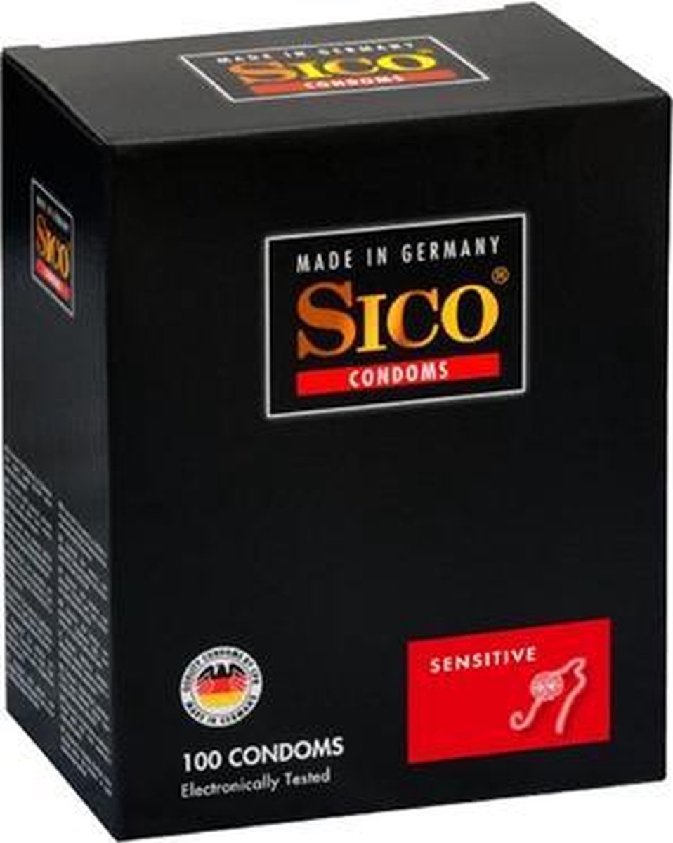 Sico Sensitive Condooms - 100 stuks| Zaaddodend | Glijmiddel | Condooms | Vibrator | Penis | Buttplug | Sexy | Tril ei | Erotische | Man | Vrouw | Heren | Dames