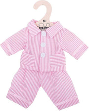 Bigjigs - Pyjama voor pop - Roze/wit gestreept - 30cm