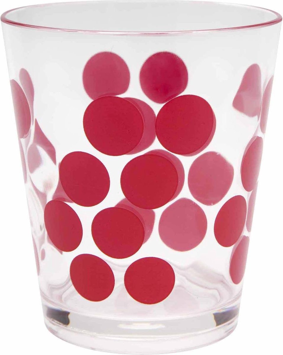 Zak!designs Drinkbeker Dot Dot 420 Ml Rood/transparant