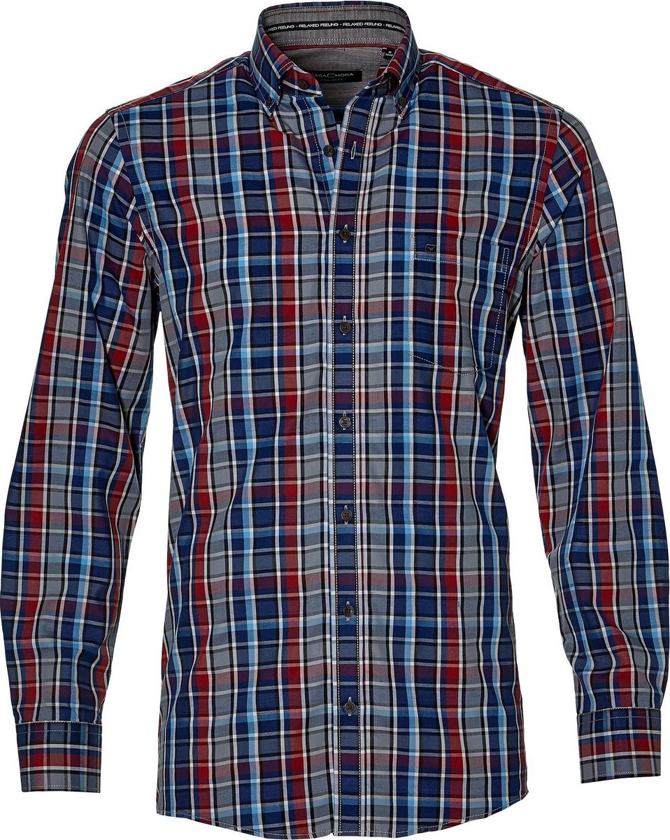 Casa Moda Overhemd - Regular Fit - Blauw - 3XL Grote Maten