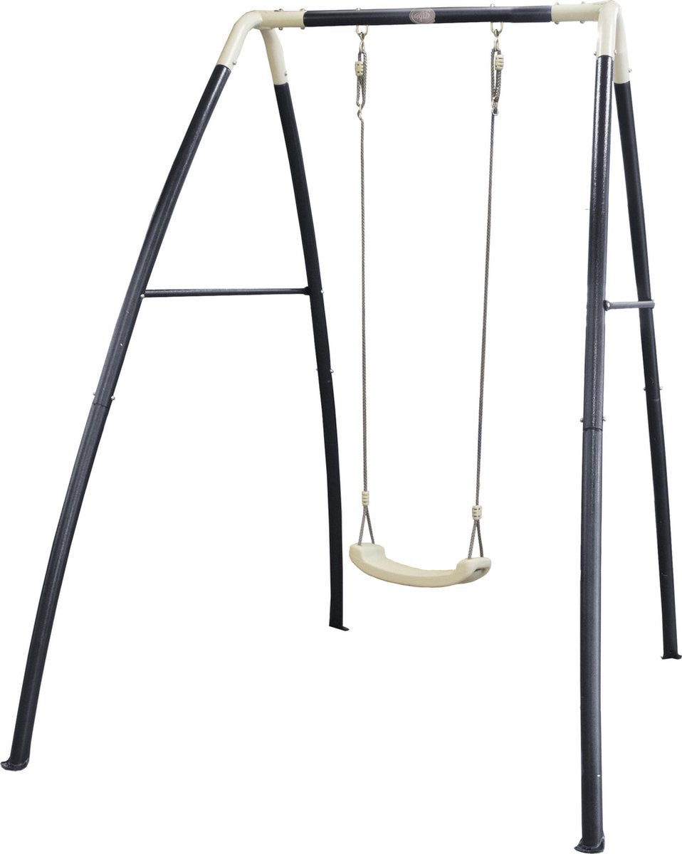 AXI Enkele Metalen Schommel Antraciet/créme - 210 X 140 X 217 Cm - 10 jaar garantie!