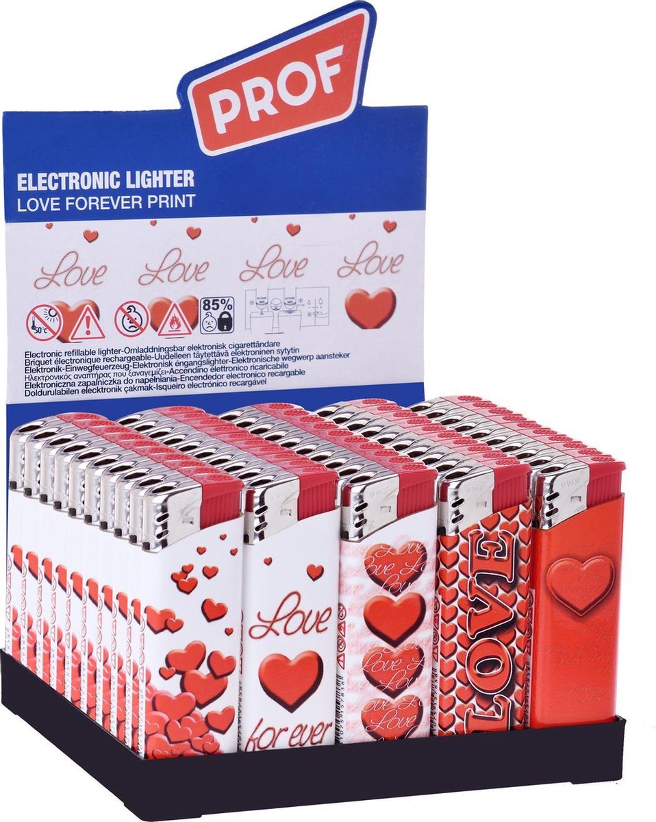 Aanstekers - Lighters - Prof - 50 stuks – Love Forever