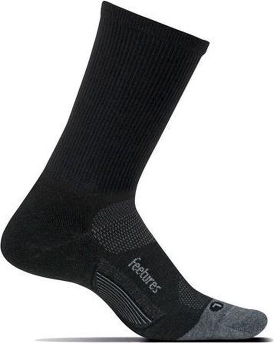 Feetures Merino Mini Crew Donkergrijs - Hardloopsokken - Hoge sokken - Wandelen - XL