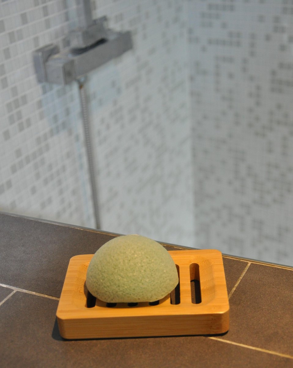 2 Konjac spons mint - Douche - Badspons - Reiniging - Zero waste