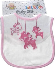 Soft Touch slabbetje "Hobbelpaardje" roze