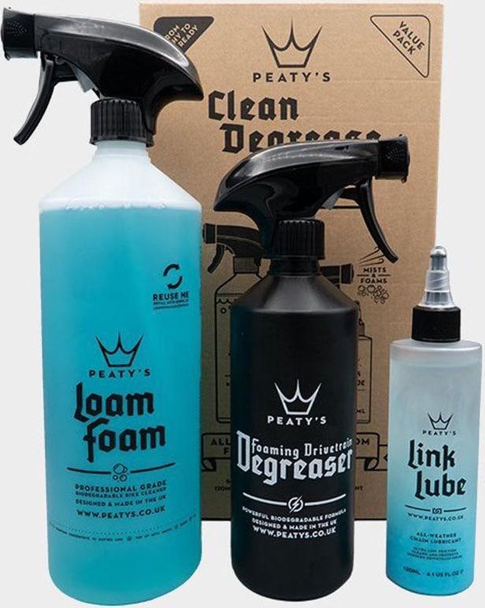 Peaty's Gift Pack Loam Foam 1L Degreaser 500ml & Link Lube 120 ml