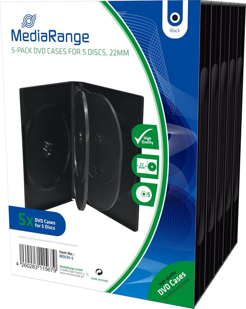 MediaRange DVD doosje 5er DVD Box 5 stuks