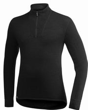 Woolpower Zip Turtleneck 200 merino ondergoed zwart Maat M