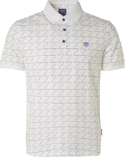 Polo Stretch All Over Printed Q01370400 010 White