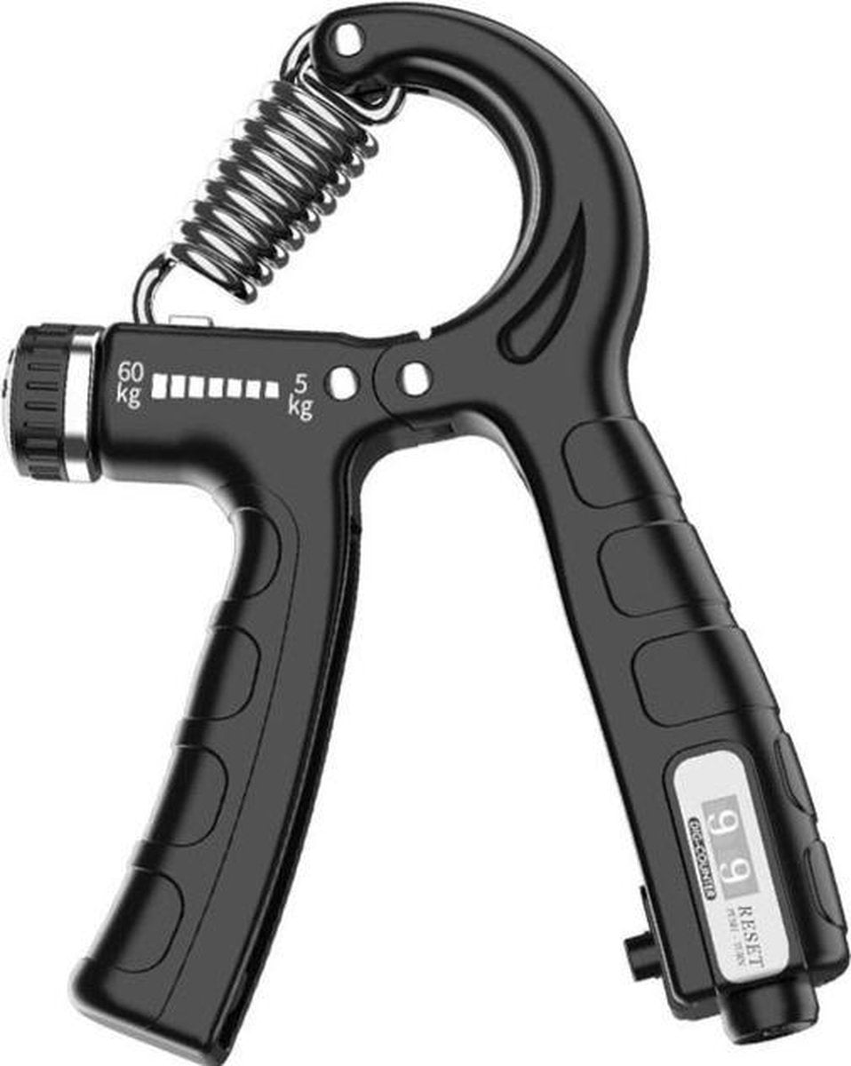 Verstelbare Handtrainer  - 5 tot 60 KG - Vingertrainer - Grip Trainer - Zwart
