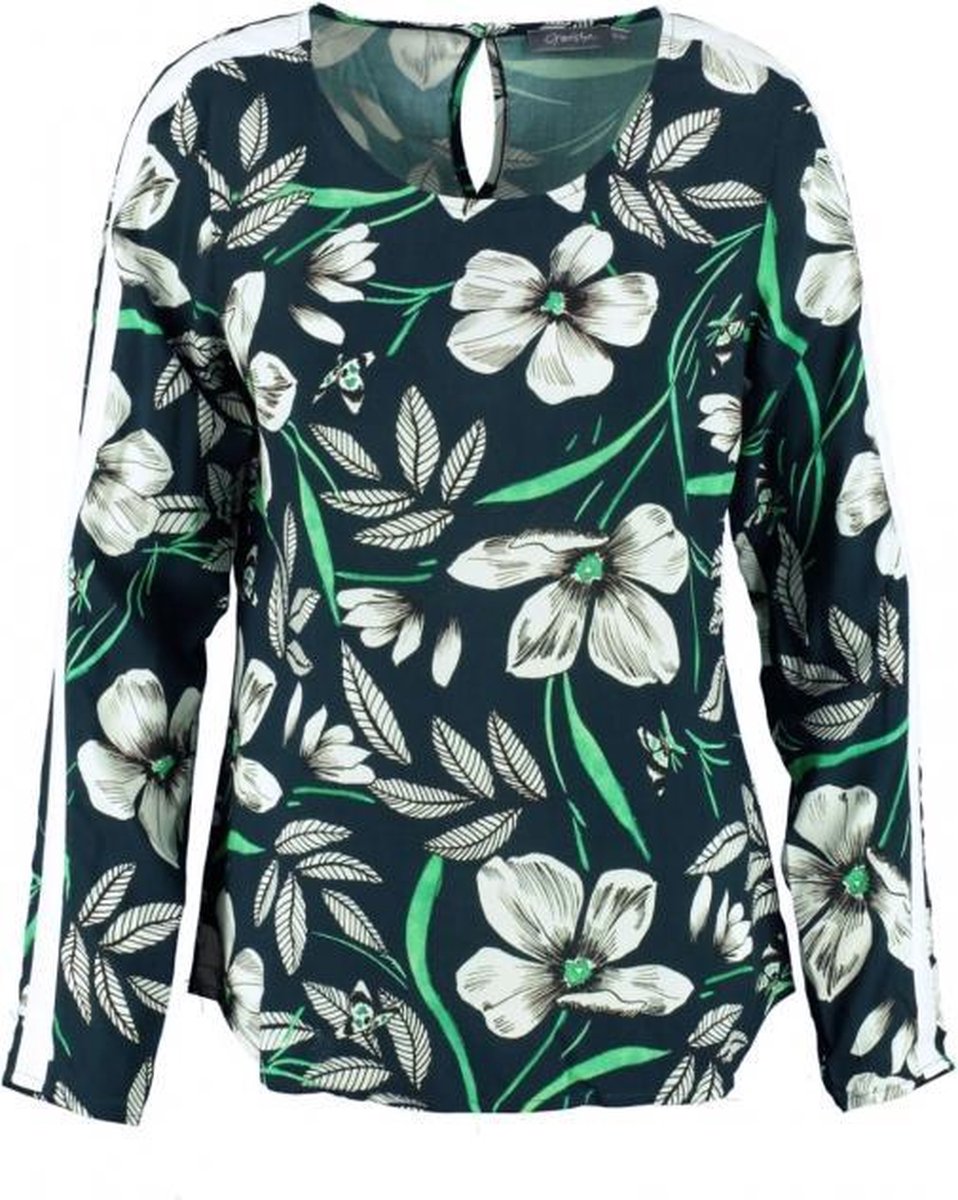 Geisha blauw viscose blouse shirt - Maat M