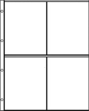 Hartberger Systeemblad S-2x2 met 4 vakken ( 113 x 147 mm) 5 stuks insteekhoezen - insteekbladen voor de verzamelaar! - ansichtkaarten - zendkaarten - kaarten - prentbrief - prentbriefkaarten - briefkaart - post - poststuk - poststukken