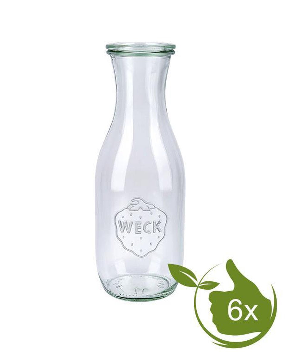 Weck Sapfles met deksel (1062ml) 1/1L 6-stuks