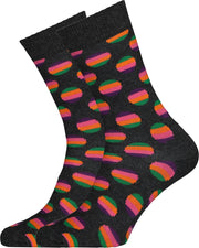 Happy Socks Sunrise Dot Sock antraciet - Unisex - Maat: 36-40
