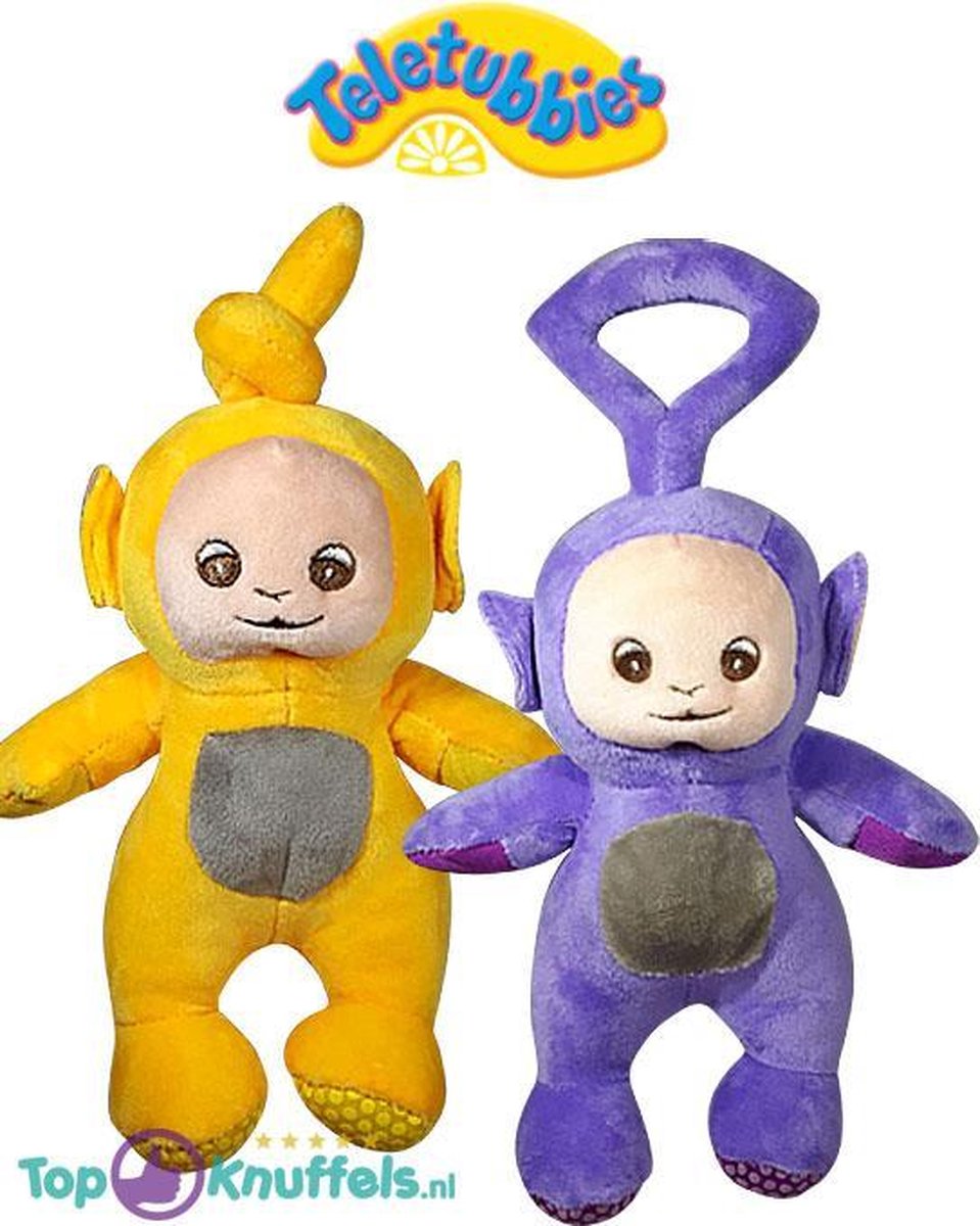 Pluche Teletubbie Laa-Laa + Tinky Winky Knuffel Set 26 cm | Teletubbies | Speelgoed Baby | Baby Pluche Knuffel | Laa-Laa | Tinky Winky | Dipsy | Po