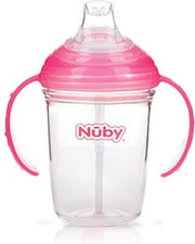 Nuby Antilekbeker Met Handvatten Tritan 240ml Roze 6m+
