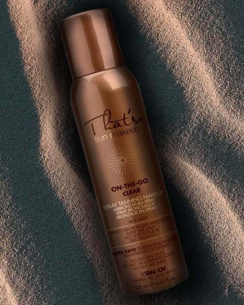 That'so tanning spray on the go clear 125 ml.  Self tanning at home.