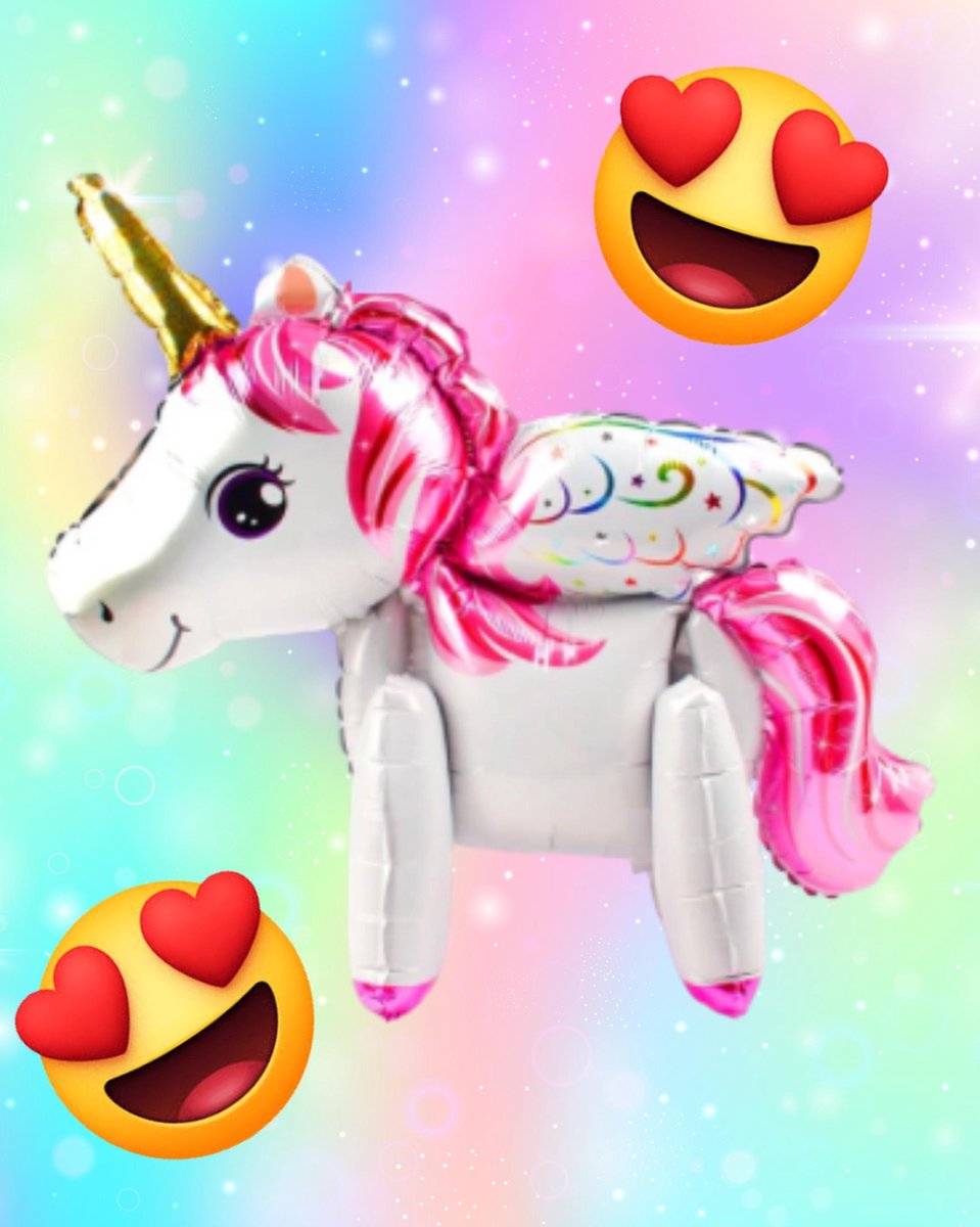 Unicorn Ballon - 3D Ballon - 60 x 68 cm - Inclusief Opblaasrietje - Ballonnen - Ballonnen Verjaardag - Helium Ballonnen - Folieballon - Paarden - Pony - Eenhoorn - Unicorn Versiering - Unicorn - Wit & Roze