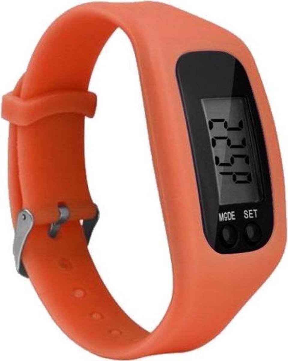 Stappenteller • Horloge • Digitaal • Digitale • LCD • Calorie • Loopafstand • Teller • Pedometer • Compact • Comfortabel • Zwart • Wit • lichtblauw • Oranje • Licht Roze • Donkerblauw • Rood • Paars • Geel • Lichtgroen • Turqouise • Cyaan