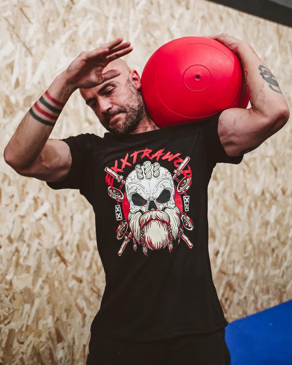 Exxtrawod Viking Unisex T-shirt Crossfit Tee Training Maat L
