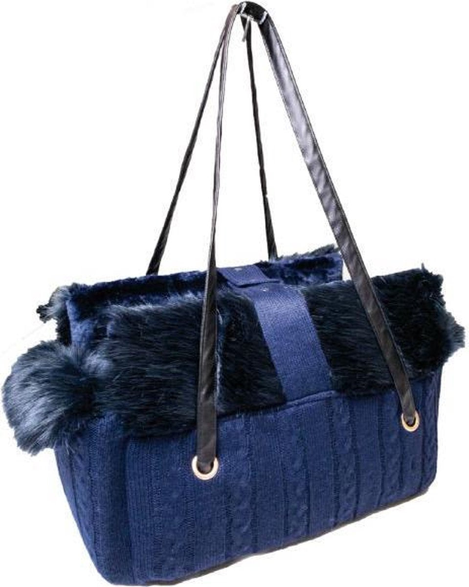 Croci hondentas fluffy blauw 41x24x30 cm