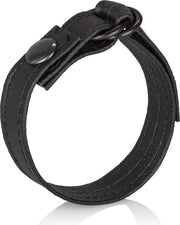 California Exotic Novelties The Leather Cinch - Cockring - Zwart - Leer - Ø 10 mm