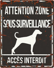 D&D Waakbord / Warning sign square dalmatian f Zwart 20x25cm