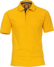 Redmond Modern Fit poloshirt - geel (blauw contrast) -  Maat: 3XL