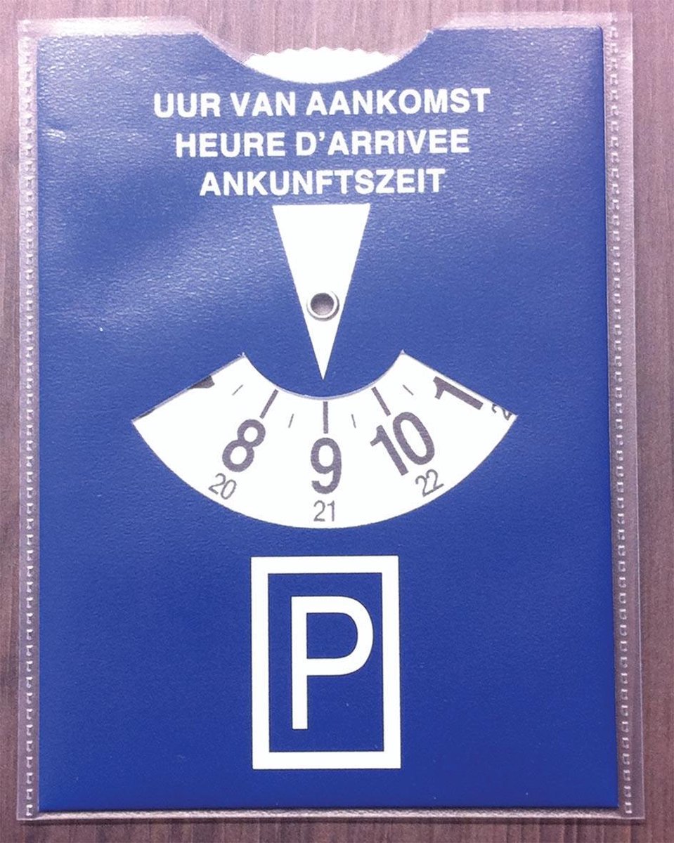 34x Parkeerschijf in transparante etui