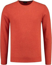 GENTS | Trui ronde hals brique wol 0110 Maat XXL