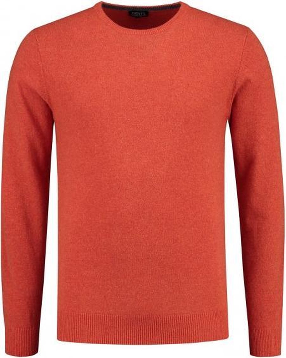 GENTS | Trui ronde hals brique wol 0110 Maat XXL