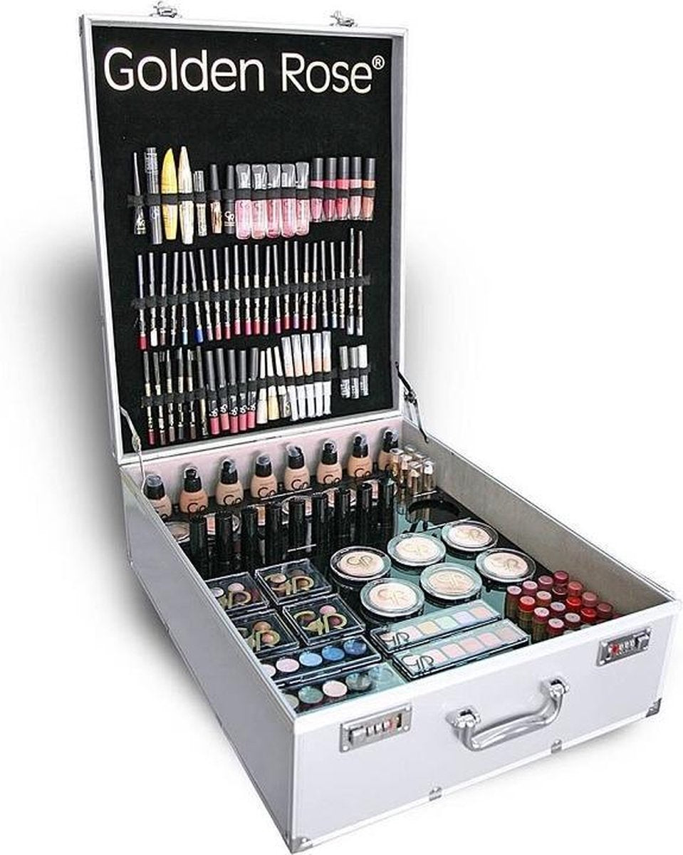 VisagieKoffer Golden Rose Make-up Koffer voor Opleiding Cursus Visagie op Locatie