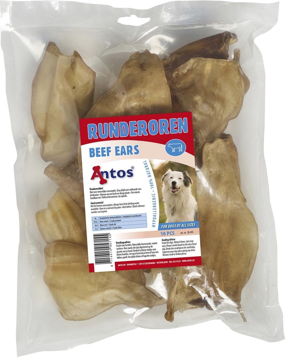 Fresh4pets : Runderoren  met pit 10 stuks EXTRA