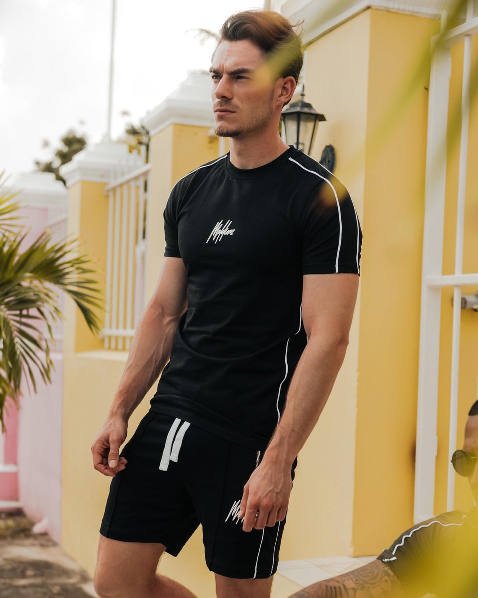 Malelions Thies T-Shirt 2.0 - Black/White (USE CODE: FREESLIDES) - L