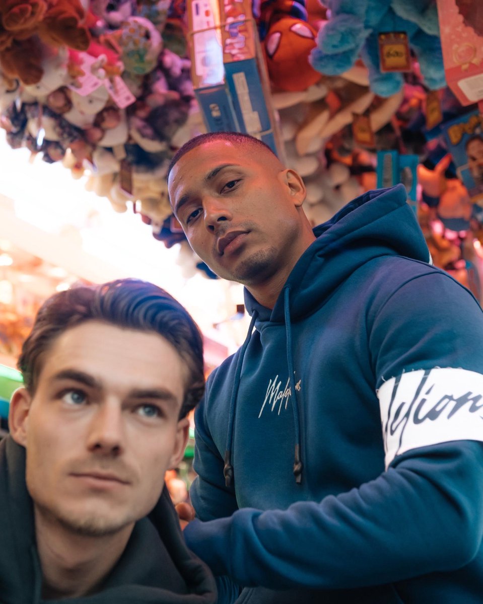 Malelions Captain Hoodie - Navy/Off-White - XL