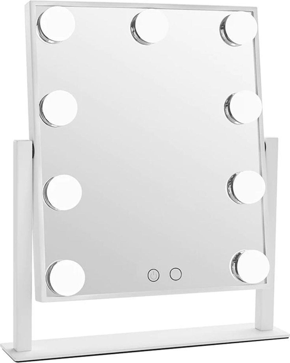 LYVION Hollywood Spiegel met LED verlichting - Make-upspiegel - Wit
