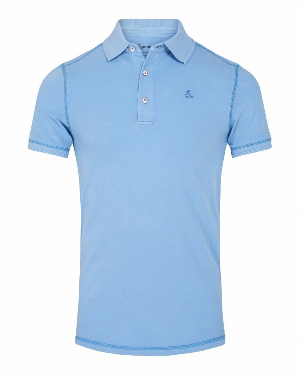 Ramatuelle Polo Heren - South Beach Polo donkere kleuren - Maat S  - Kleur  Blauw  / Indigo