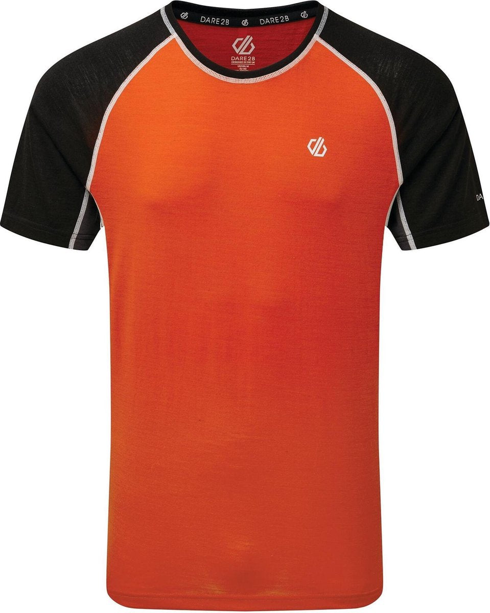 Dare2B Conflux Wool t-shirt voor heren comfortabele sporttop van stretchmateriaal
