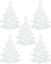 5 witte kerstdecoraties - Feestdecoratievoorwerp