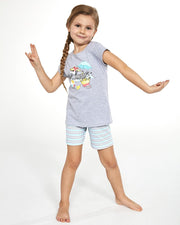 Cornette Katoenen Pyama Meisjes | Korte Mouw Korte Broek | Pyjama Meisjes | Shortama Meisjes | Relax 787/71 98/104