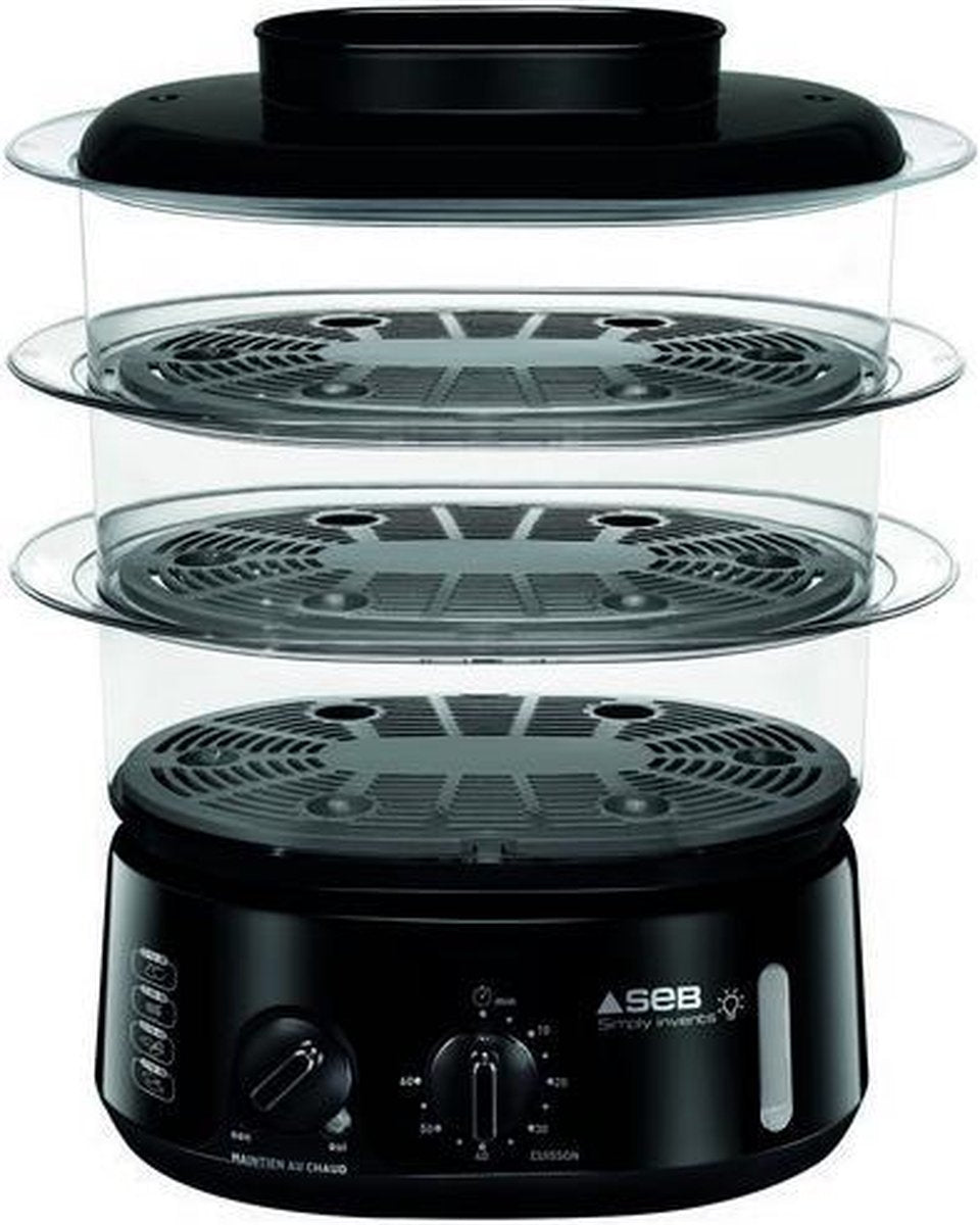 SEB VC110800 - SIMPLY INVENTS Steamer 3 kommen - Zwart