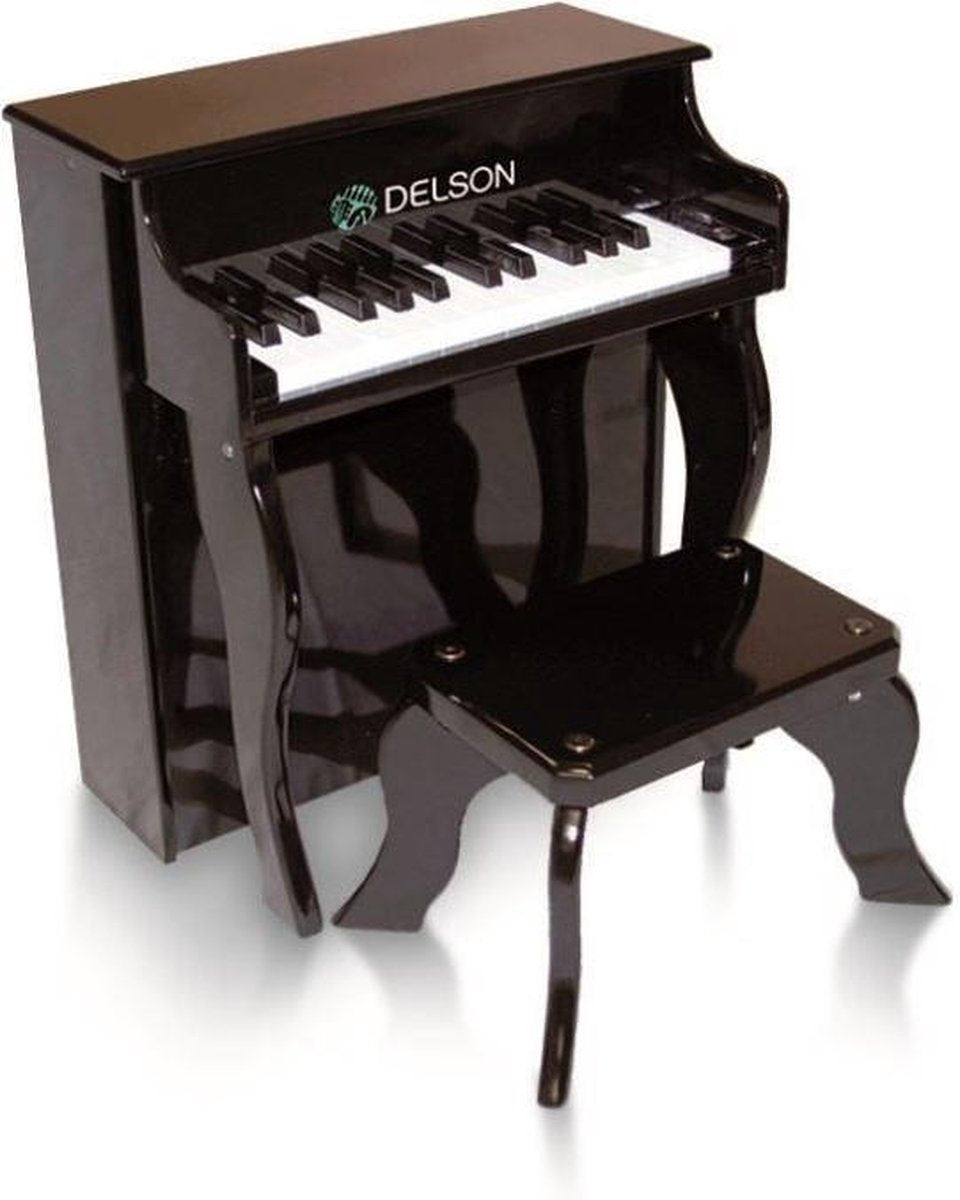 Staande zwarte kinderpiano 25 toetsen