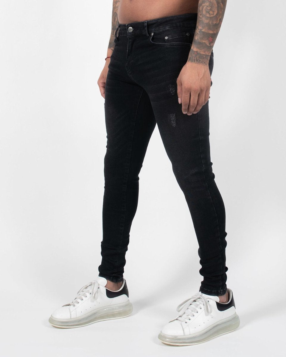 Malelions Ari Jeans - Black/Neon Red