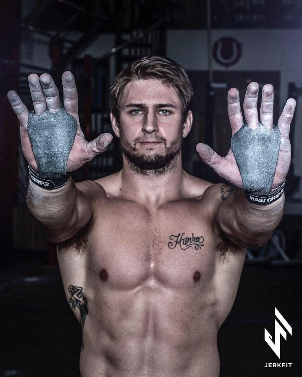 Jerkfit RAW Grips crossfithandschoen l leer l maat L