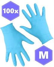 Nitril handschoen - Medische Handschoenen - Wegwerp handschoentjes - 100% latexvrij - Poedervrij pearl - 100 stuks -  maat M (Medium)