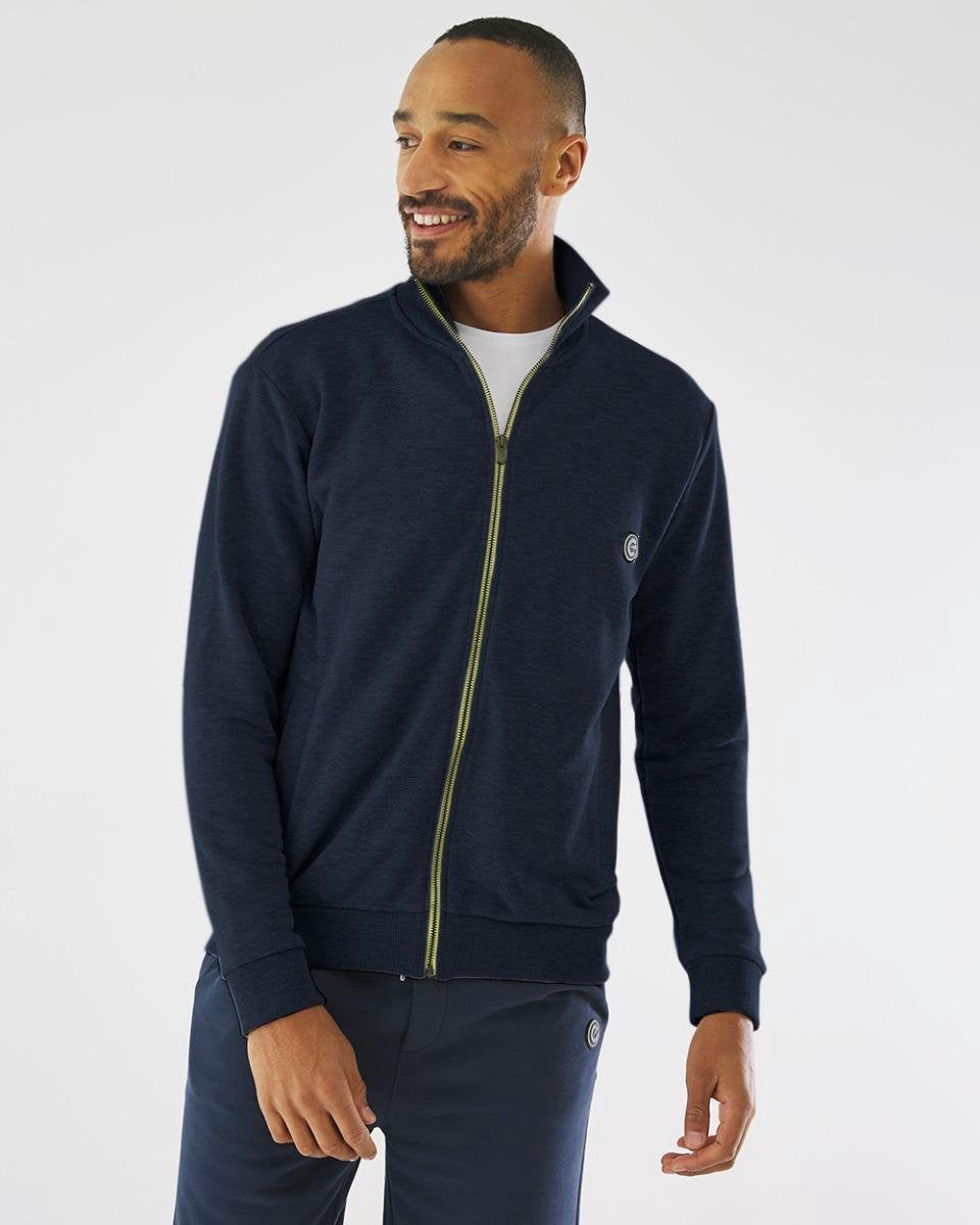 Mexx Heren Turtle Neck Zip Sweater Navy-XXL