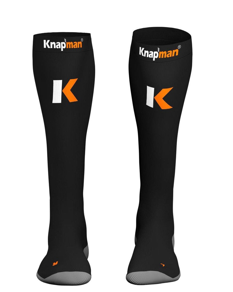 Knapman Active Strong Compressiekousen | Sportkousen | Zwart | Maat L