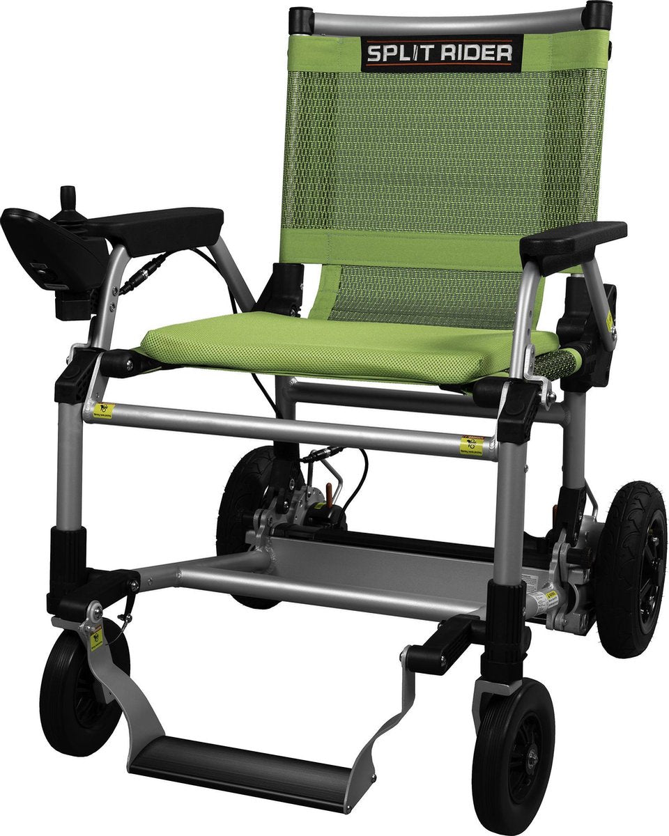 Lichtgewicht Elektrische Opvouwbare Rolstoel SplitRider Groen - 12 Kg Tilgewicht