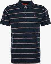 Unsigned heren polo met strepen - Blauw - Maat L