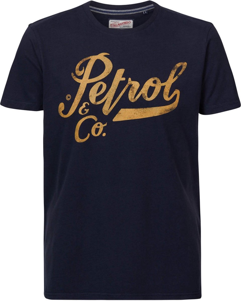 Petrol Industries - Heren Artwork T-shirt - Blauw - Maat XS
